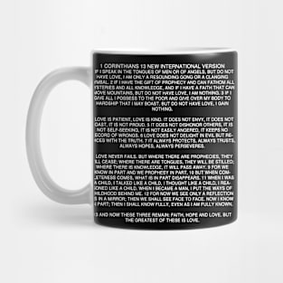 1 Corinthians 13 Bible Verses Text Quotes New International Version Mug